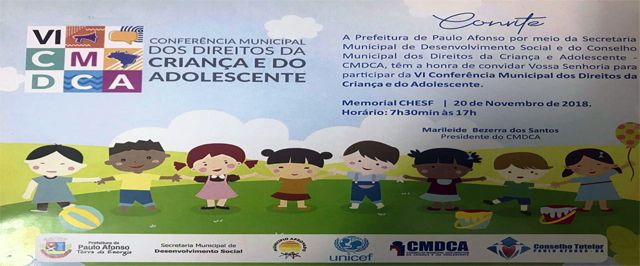 VI Conferência Municipal dos Direitos da Criança e Adolescente