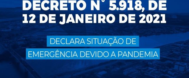 Prefeitura decreta situação de emergência em Paulo Afonso devido à pandemia.