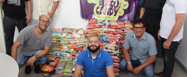 Banco de Alimentos recebe mais de 800 quilos arrecadados pelo Bloco da Candy no Carnaval