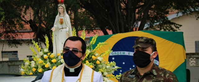 1ª Cia Inf recebe visita da imagem de Nossa Senhora de Fátima, Padroeira da Diocese de Paulo Afonso