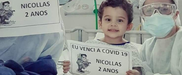 Menino de 2 anos diagnosticado com Covid-19 se recupera e tem alta após 13 dias internado
