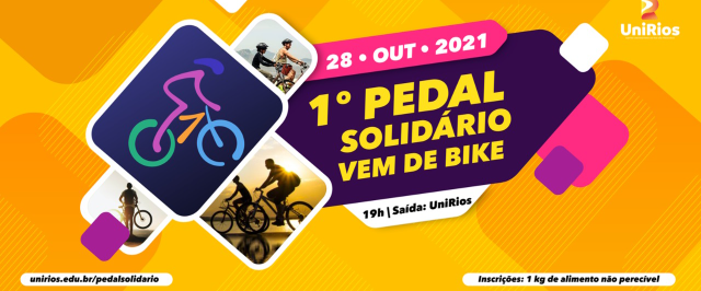 O UniRios e parceiros realizarão o 1º Pedal Solidário Vem de Bike, com o propósito de unir atividade física, tour turístico noturno e principalmente a solidariedade.