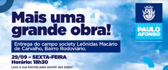 Campo Society do Rodoviário será entregue nesta sexta-feira (29)