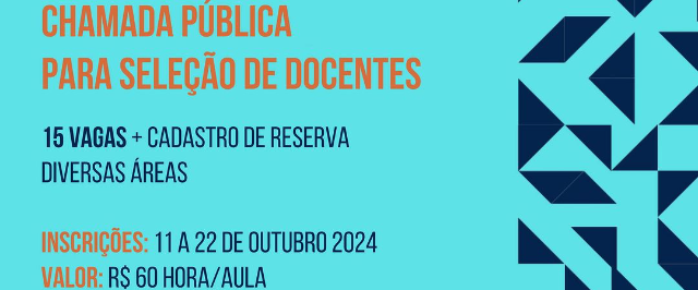 IFBA lança inscrições para a Chamada Pública de seleção de docentes para o Programa Manuel Querino de Qualificação Social e Profissional