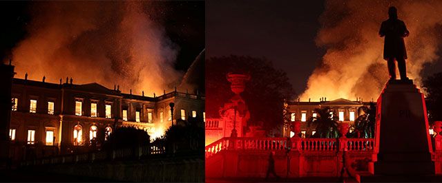 Incêndio de grandes proporções destrói o Museu Nacional, na Quinta da Boa Vista