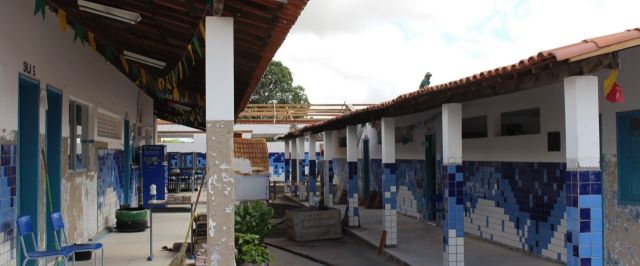 Reforma da Escola Amâncio Pereira, no Tigre, segue em ritmo acelerado.