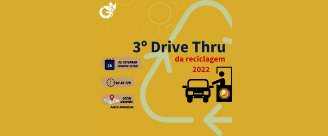 3º Drive Thru da Reciclagem acontece nesta quarta (28)